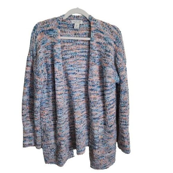Rachel Zoe Pastel Popcorn Knit Cardigan Sweater Size L - Picture 1 of 6